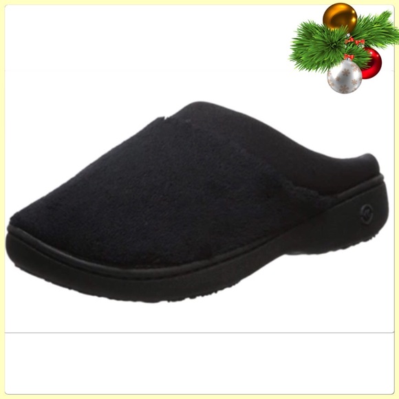 NWOT Ladies Black Plush Suede Clog Slippers HP - Picture 2 of 7